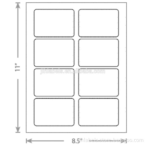White Laser Inkjet 3.375x2.3125 Name Badge or Jar Labels, 8 Labels Per Sheet 800 Labels Total Comparable to Avery 5395,